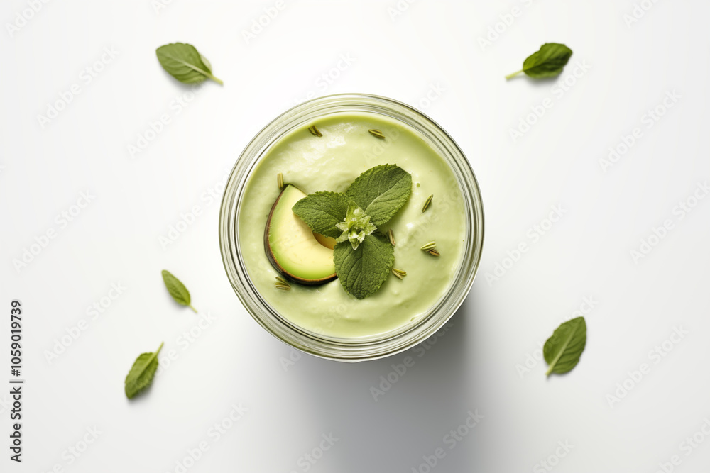 Delicious Avocado Smoothie with Mint and Spices Delicious Avocado Smoothie with Mint and Spices
