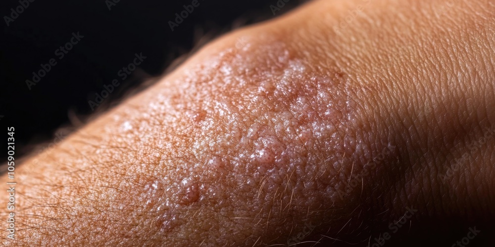 Fototapeta premium Close up of skin condition with bumps and pustules.