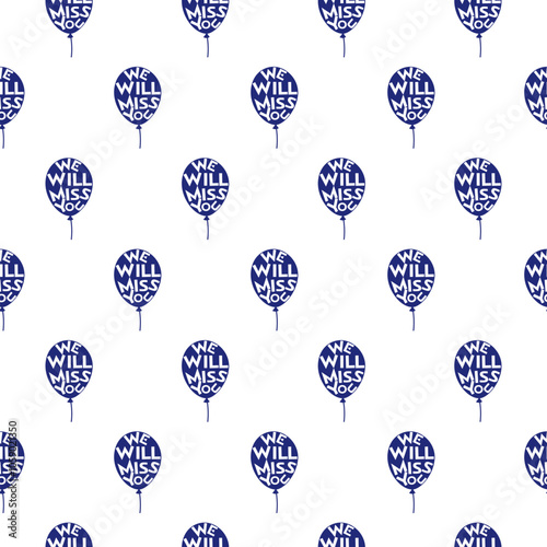 We will miss you icon pattern seamless isolated on white 