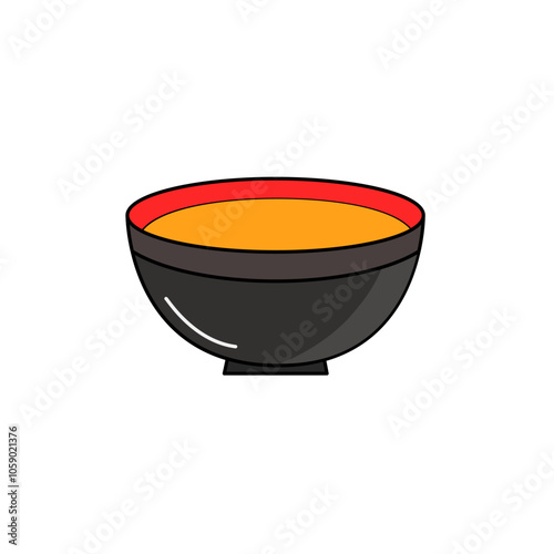 simple illustration of a black bowl
