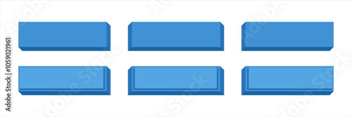 Blue CTA button template set.