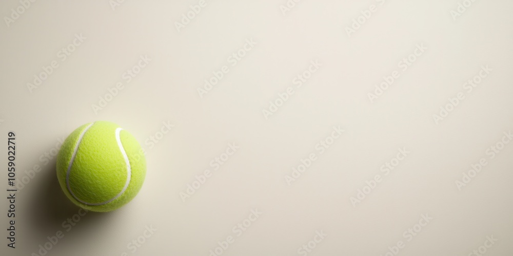A vibrant green tennis ball on a neutral background, showcasing its texture and details for sports enthusiasts. A vibrant green tennis ball on a neutral background, showcasing its texture and details for sports enthusiasts.