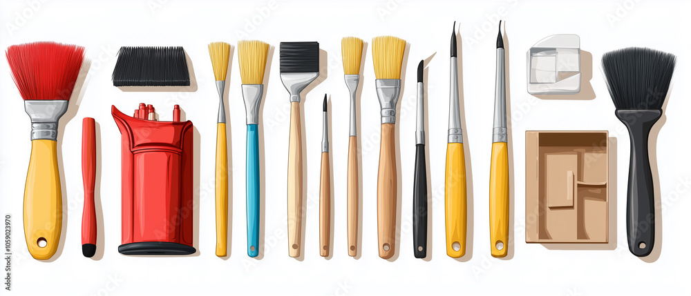 Set of Paintbrushes. Set of Paintbrushes.