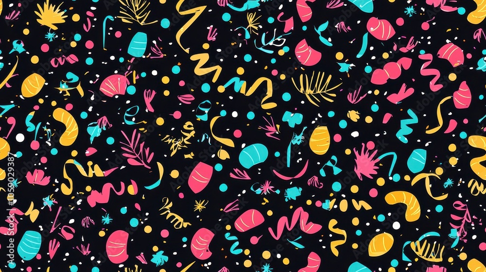 Vibrant Abstract Pattern with Colorful Shapes Vibrant Abstract Pattern with Colorful Shapes