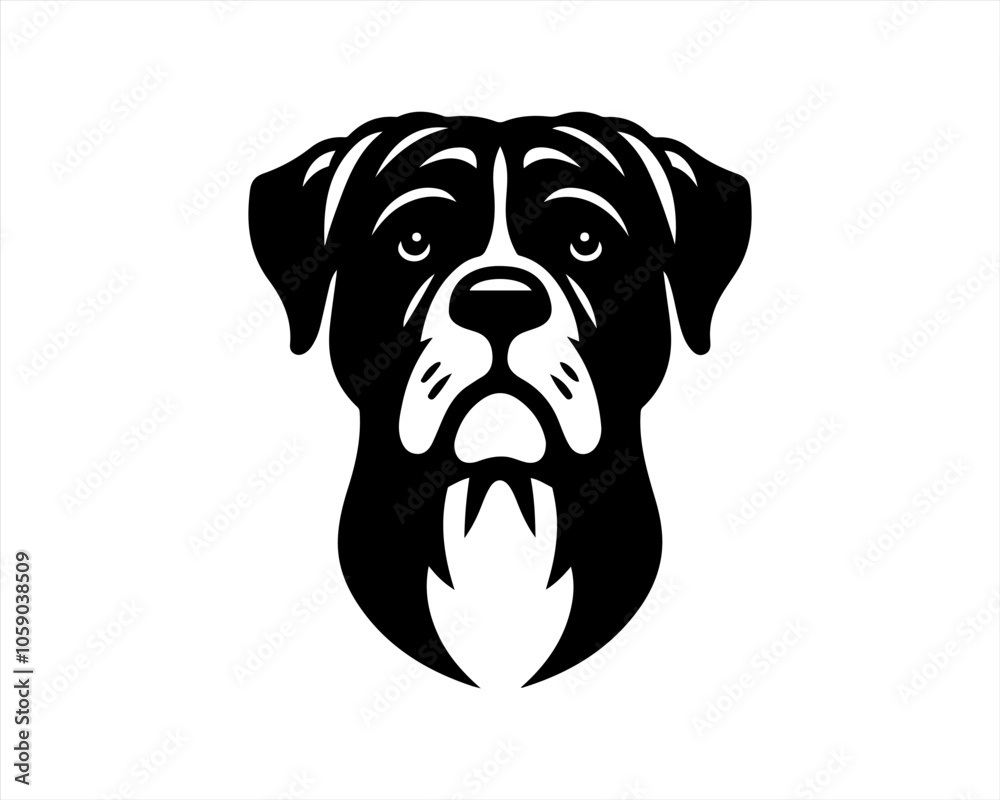 Dog head logo design template. Vector illustration. Simple silhouette. Flat style. Cartoon dog logo. Animal logotype concept. Dog head logo design template. Vector illustration. Simple silhouette. Flat style. Cartoon dog logo. Animal logotype concept.