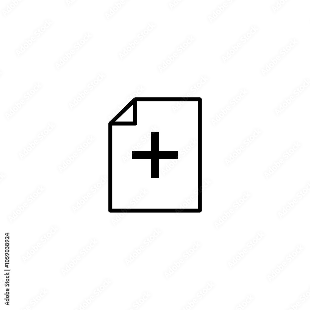 Documents line icon isolated on white background. Documents line icon isolated on white background.