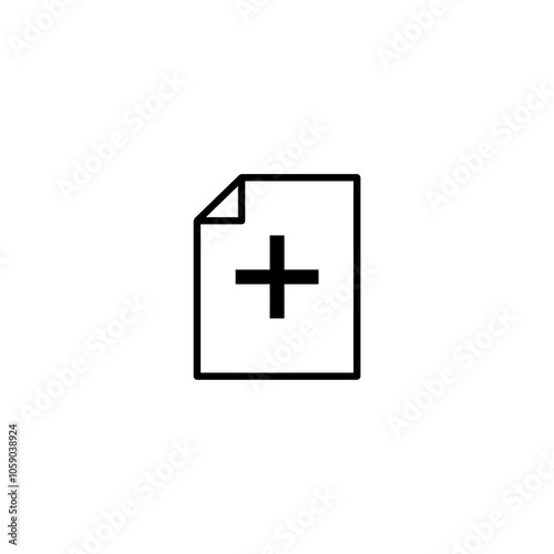 Documents line icon isolated on white background.