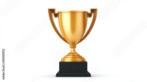 Golden Trophy Cup Award Winner Success Achievement