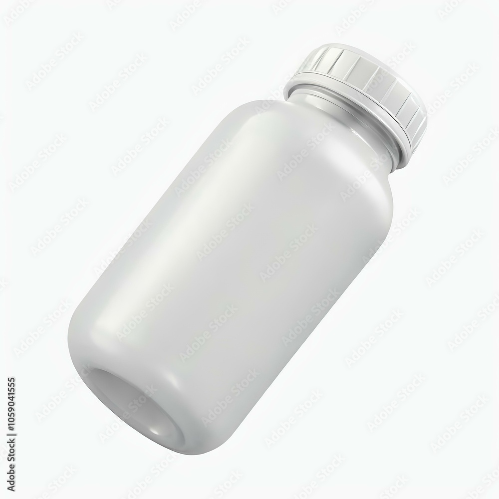 white plastic bottle isolated white plastic bottle isolated