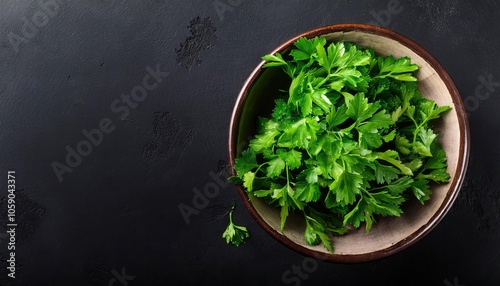 fresh herbs in a bowl