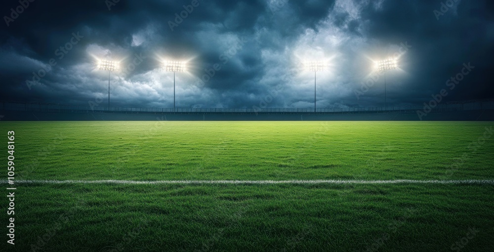 Stadium Under Night Sky. Stadium Under Night Sky.