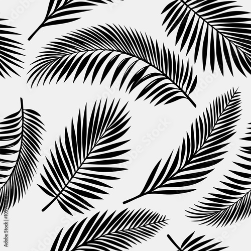 Coconut leaves seamless patterns for fabric background