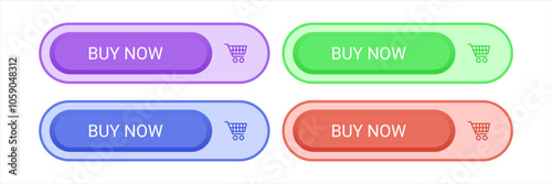 Colorful CTA button set.