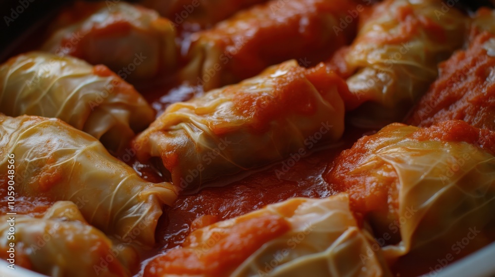 Delicious Cabbage Rolls in Tomato Sauce Dish Delicious Cabbage Rolls in Tomato Sauce Dish
