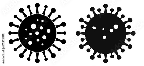 Evil viruses isolated vector illustration