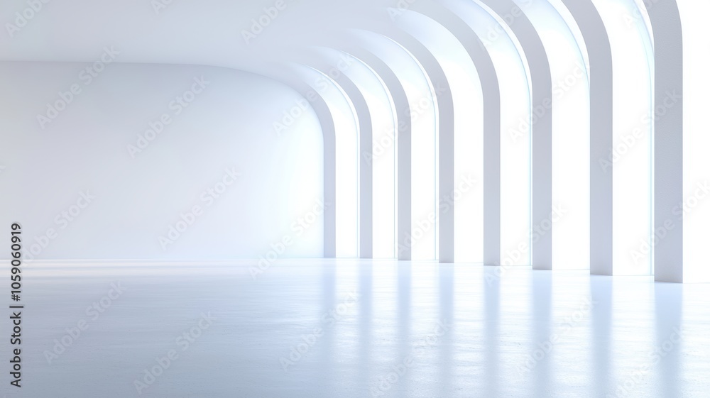 Minimalist Futuristic Workspace Concept Minimalist Futuristic Workspace Concept