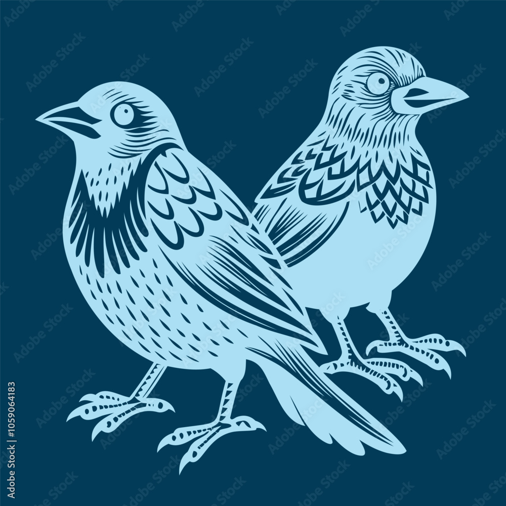 Stylized Bird Illustration with Intricate Patterns Stylized Bird Illustration with Intricate Patterns