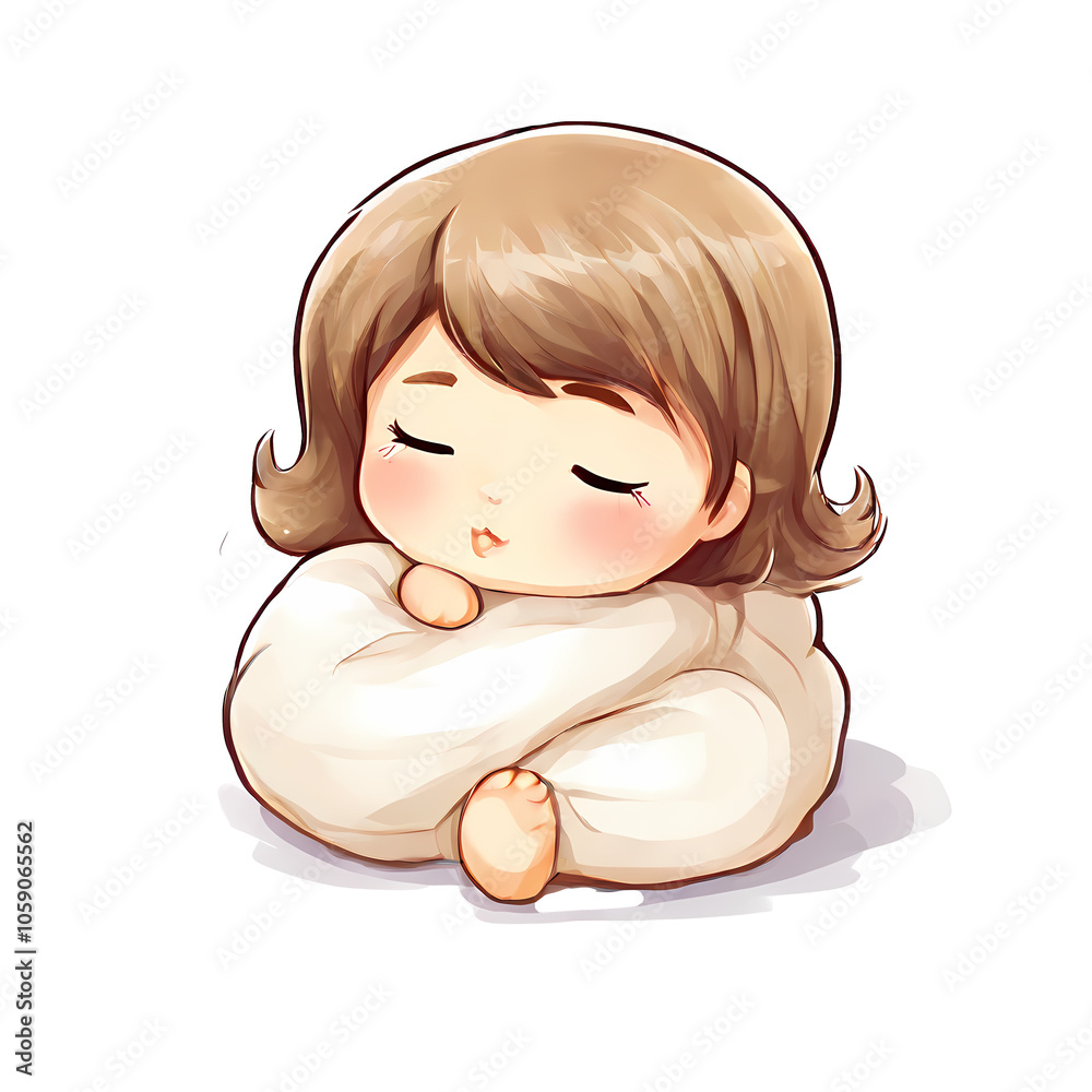 a sticker of a character isolated with face expression a sticker of a character isolated with face expression