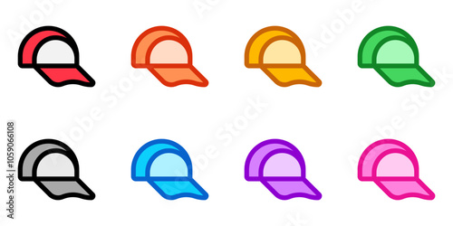 Editable baseball cap vector icon. Clothing, fashion, apparel. Part of a big icon set family. Perfect for web and app interfaces, presentations, infographics, etc photo