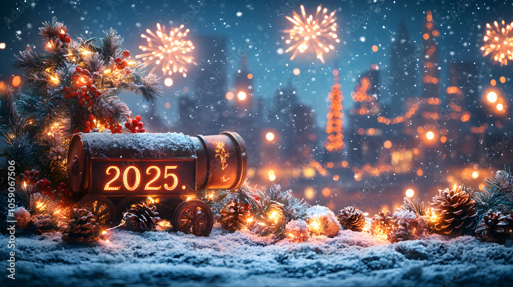 A Magical New Year's Eve Celebration with Explosive Fireworks and Sparkling Diamonds Lighting Up the City Skyline A Magical New Year's Eve Celebration with Explosive Fireworks and Sparkling Diamonds Lighting Up the City Skyline