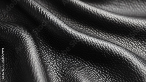 Wallpaper Mural Black leather, close-up of texture. Torontodigital.ca
