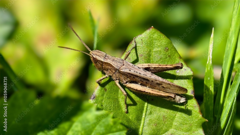 grasshopper on the grass grasshopper on the grass