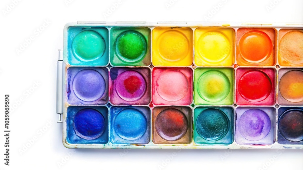 watercolor paint isolated on white background macro watercolor paint isolated on white background macro