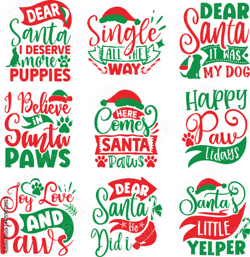 Dog Christmas svg designs bundle