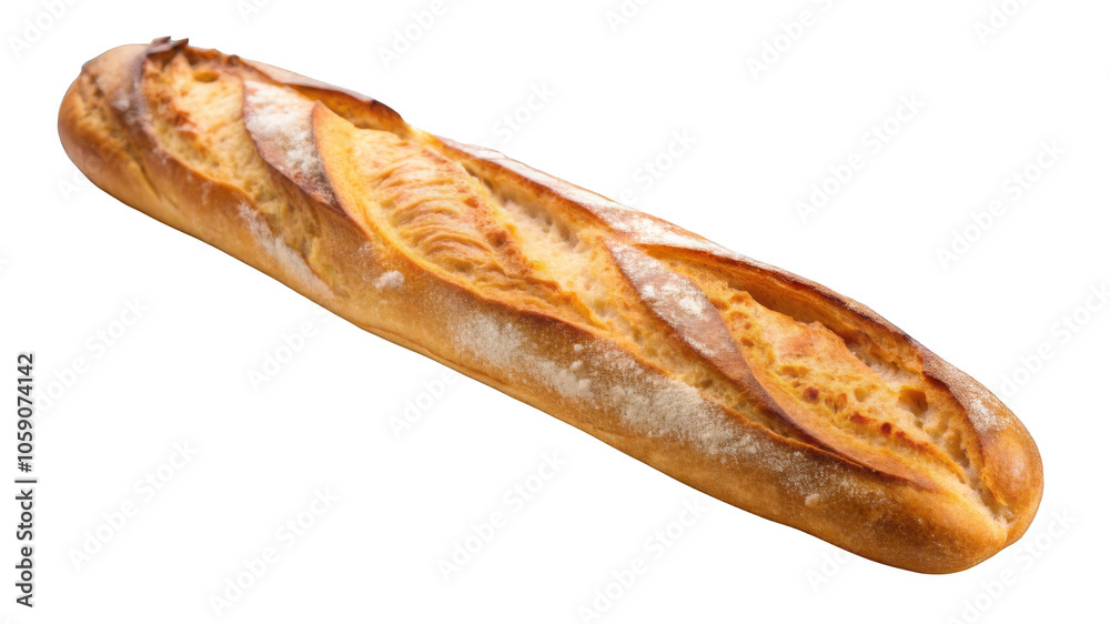 Baguette on a transparent background. Baguette on a transparent background.