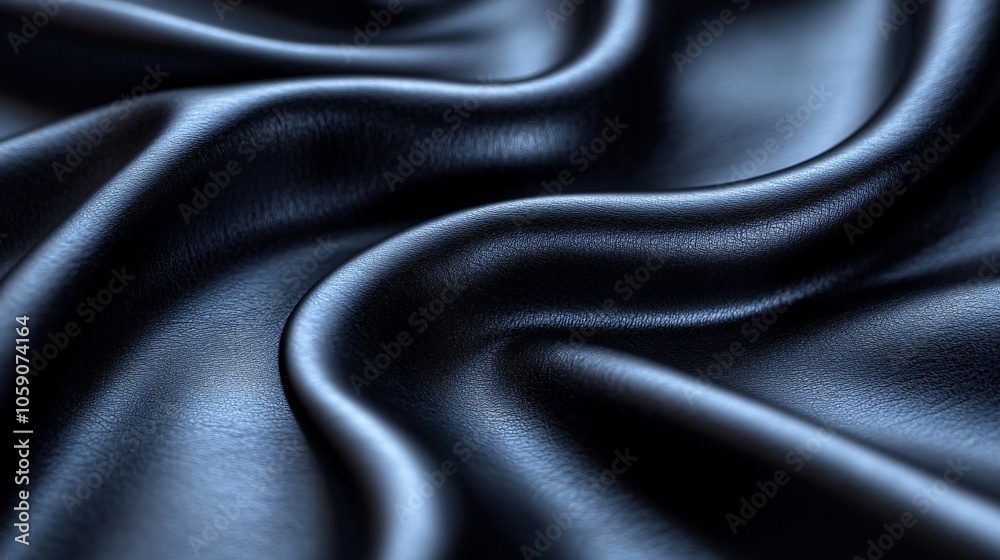 Fototapeta premium Black leather, close-up of texture.