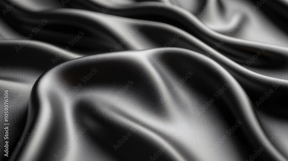 Obraz premium Black leather, close-up of texture.