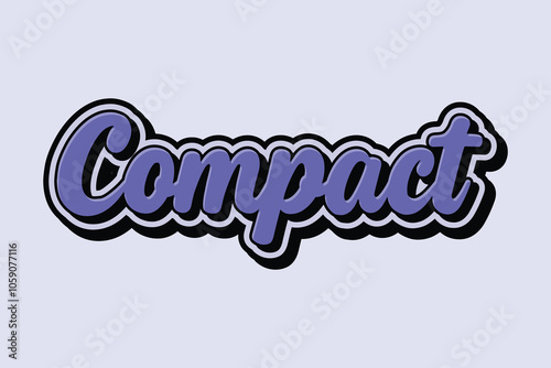 3d text effect with the word "compact"