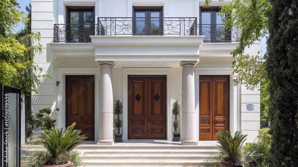 Classic Greek Revival Home Entrance Classic Greek Revival Home Entrance