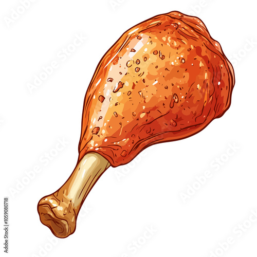 chicken drum stick illustration