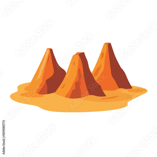 Mounds of earth vector illustration