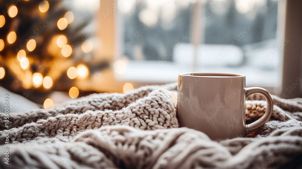 Cozy Winter Morning with a Cup of Coffee Cozy Winter Morning with a Cup of Coffee
