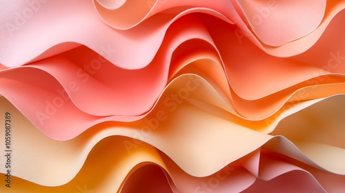 Whimsical Soft Pastels with Elegant Paper Folds - Delicate Transitions Captured in a Serene 169 Composition for Artistic and Creative Projects