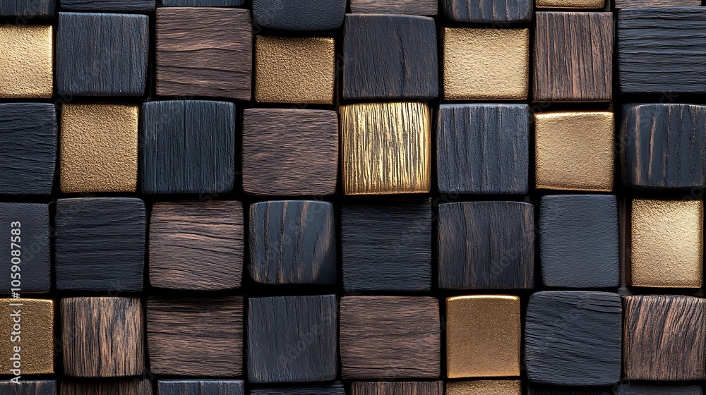 A textured arrangement of wooden squares in various shades and finishes, creating a visually appealing pattern. A textured arrangement of wooden squares in various shades and finishes, creating a visually appealing pattern.