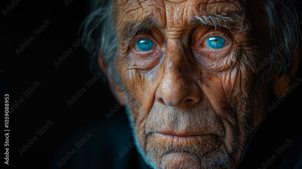 The Sad Face of Aging. Portrait of a Senior Gentleman The Sad Face of Aging. Portrait of a Senior Gentleman