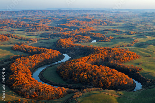 A river with trees on both sides of it