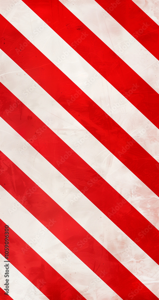 A vertical AI illustration of red and white diagonal stripes pattern A vertical AI illustration of red and white diagonal stripes pattern