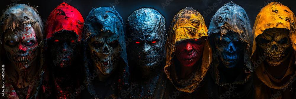 Darkness Erupts. Multiple Scary Faces Revealed Darkness Erupts. Multiple Scary Faces Revealed