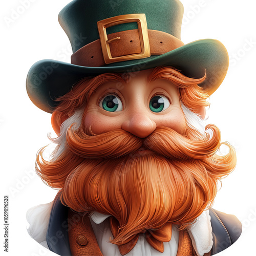 Seated Irish Leprechaun with Shamrock Hat