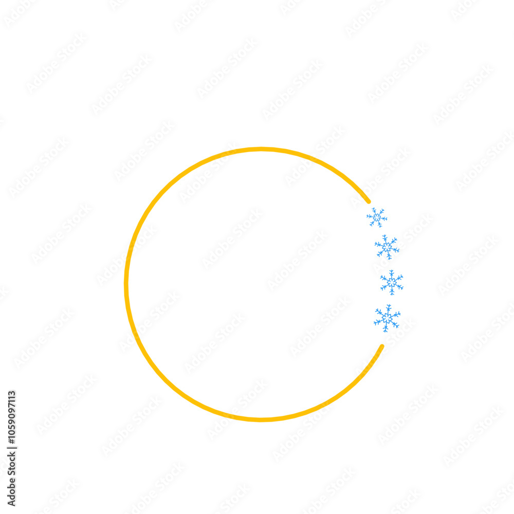 snowflake circle frame snowflake circle frame