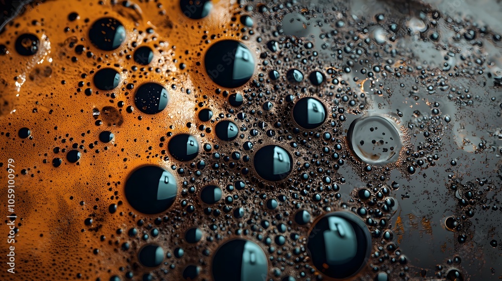 Mesmerizing Bubble Patterns Revealed in Macro Shot of Foamy Beer Surface Intricate abstract design with swirling circular shapes and textures created by the foam on a beer s surface Mesmerizing Bubble Patterns Revealed in Macro Shot of Foamy Beer Surface Intricate abstract design with swirling circular shapes and textures created by the foam on a beer s surface