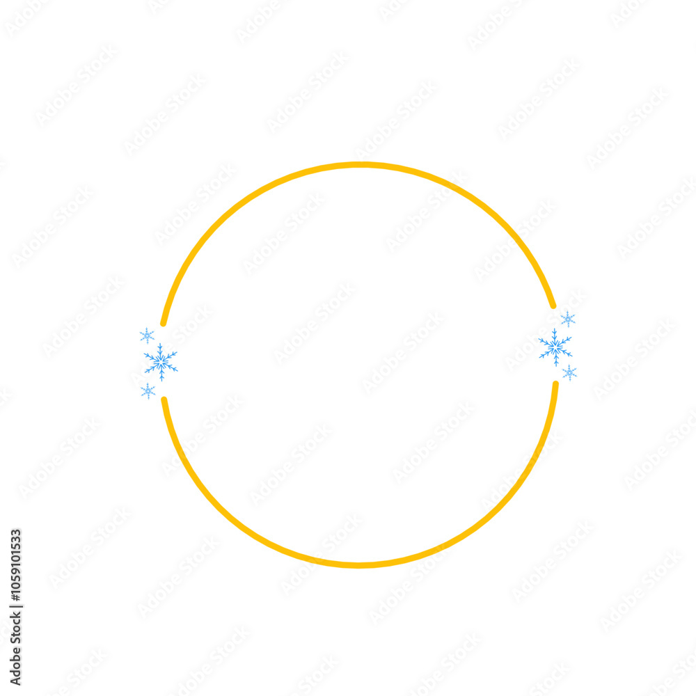 snowflake circle frame snowflake circle frame