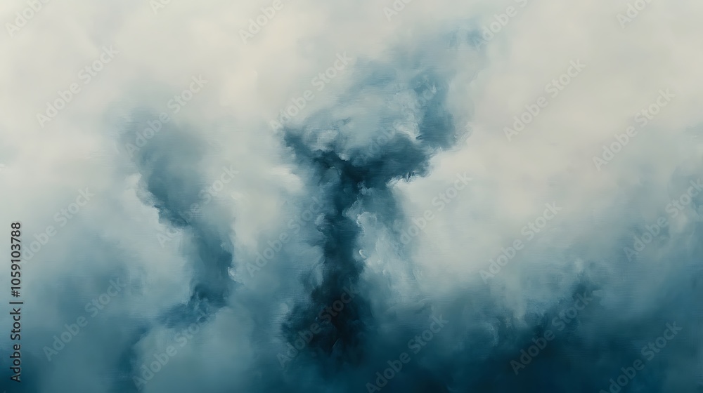 Abstract Blue and White Fog Abstract Gradient Background with Copy Space Abstract Blue and White Fog Abstract Gradient Background with Copy Space