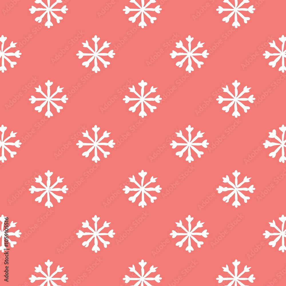 red background with white stars and snowflakes red background with white stars and snowflakes