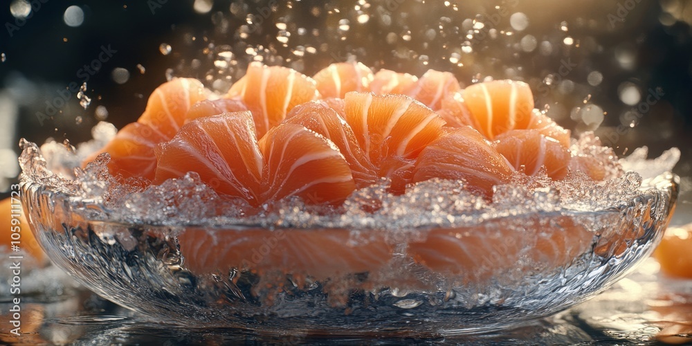 a bowl of oranges with water on top a bowl of oranges with water on top
