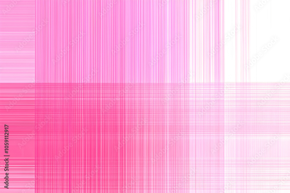 Fototapeta premium Abstract geometric background. Pink and white horizontal and vertical intersecting lines. Pink gradient.